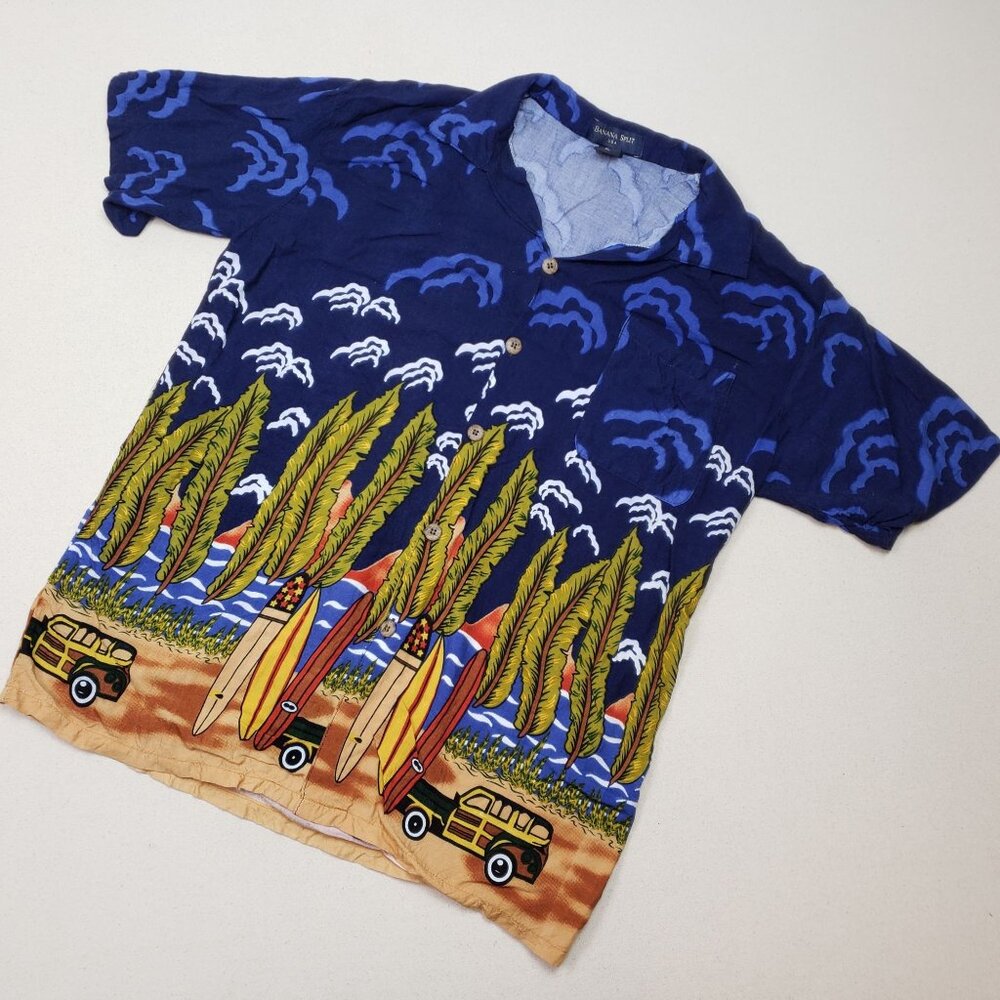 Banana Split Men's Short Sleeve Hawaiian Shirt Sz XL EXCELLENT CONDITION!!!